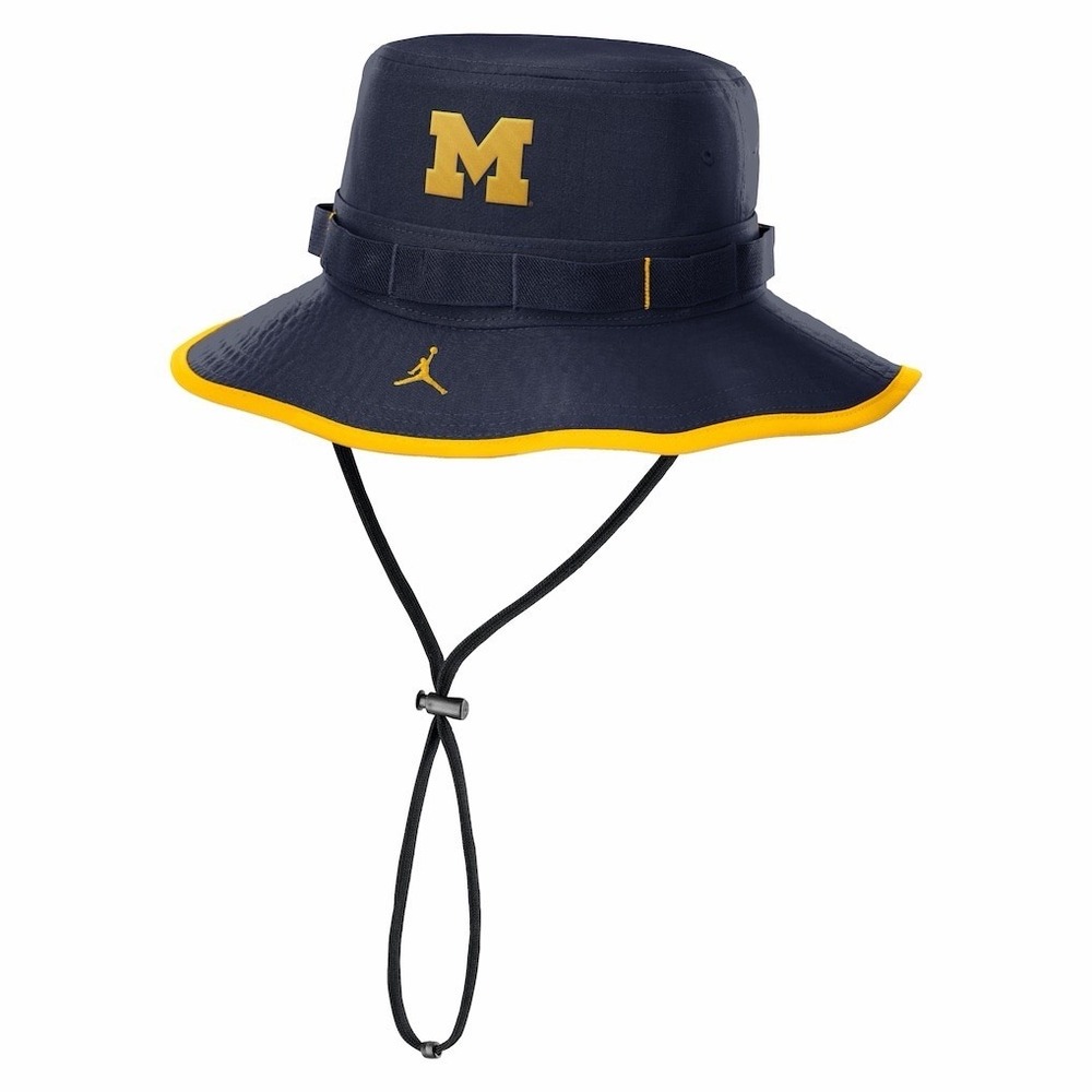 Air Jordan Michigan Wolverines On-Field Blue Bucket Boonie Hat Cap Men's Small